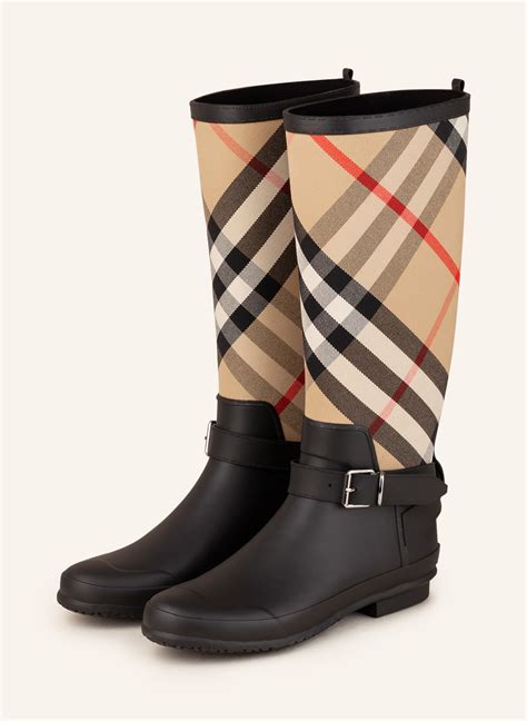 burberry black and tan boots|Burberry waterproof boots.